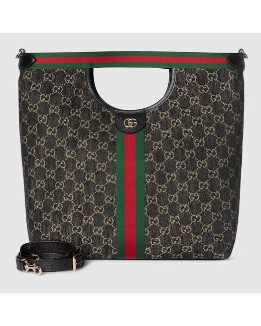 Gucci Green Giglio Large Tote Bag for men