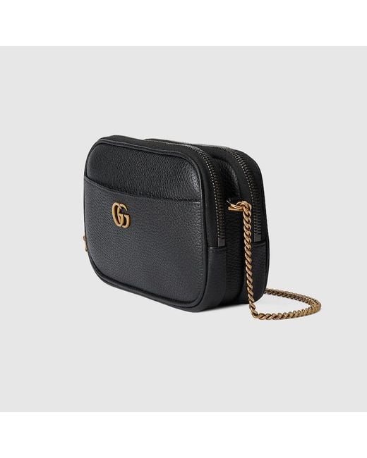 Gucci Black Super-Mini-Tasche Mit Doppel G Und Bambus
