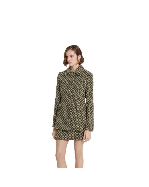 Gucci Ggコットンブークレ ジャケット, グリーン, ウェア Green