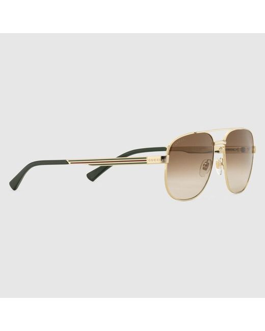 Gucci Multicolor Navigator Frame Sunglasses for men