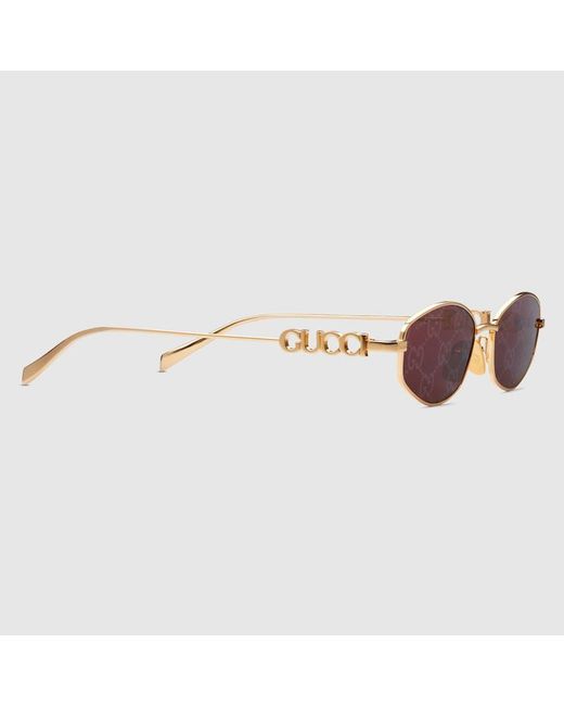 Gucci Pink Oval Frame Sunglasses