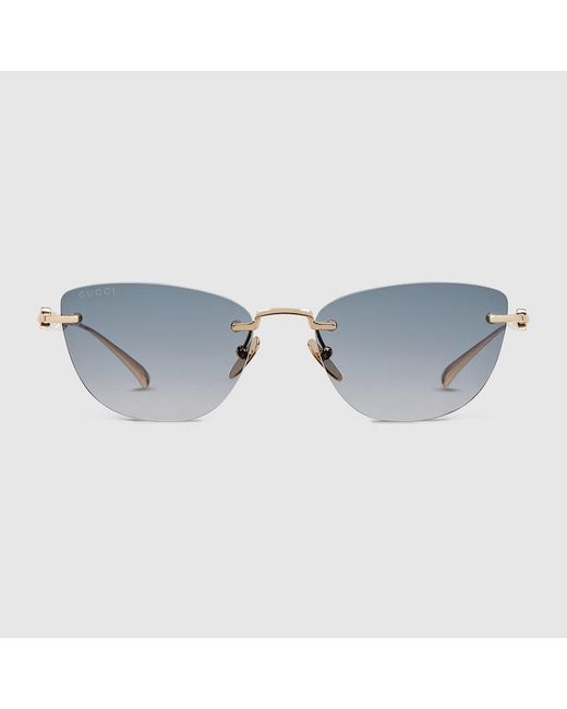 Gucci Blue Cat-Eye Sunglasses