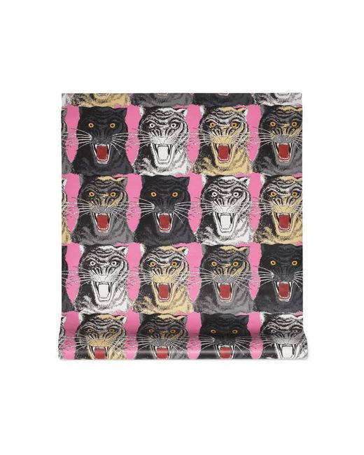 Gucci Multicolor - Tiger Face Print Wallpaper