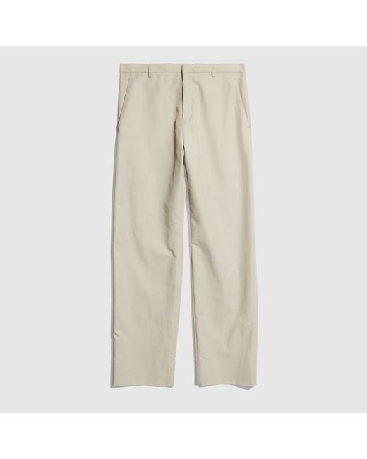 Gucci Natural Lightweight Cotton Nylon Twill Pants, Size 50, Ready-To-Wear for men