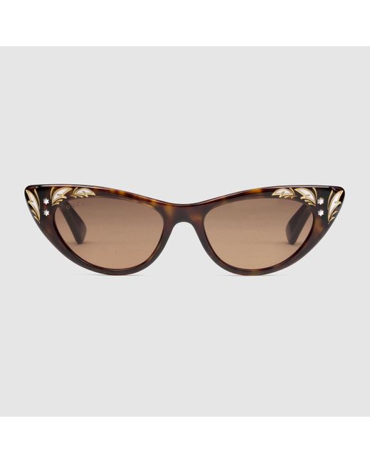 Gucci Brown Cat Eye Sunglasses