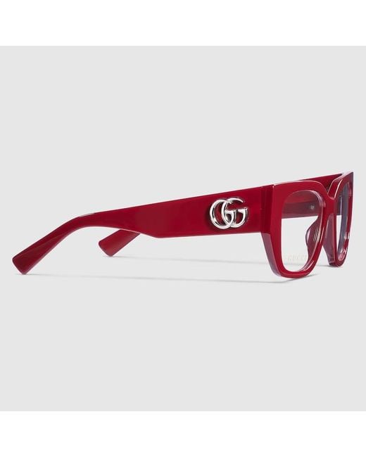 Monture Optique Papillon Gucci en coloris Red