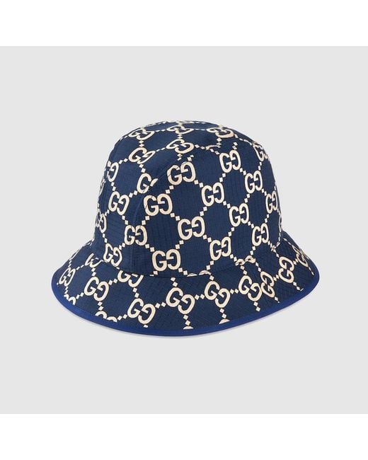 Sombrero Tipo Pescador de Poliéster con GG Gucci de hombre de color Blue
