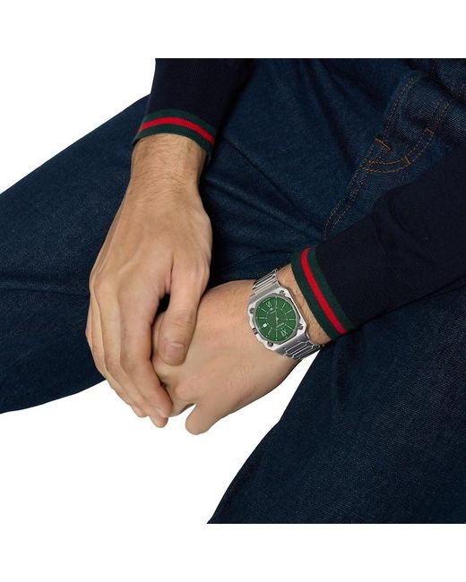 Gucci Green G-Flat Watch, 36Mm for men