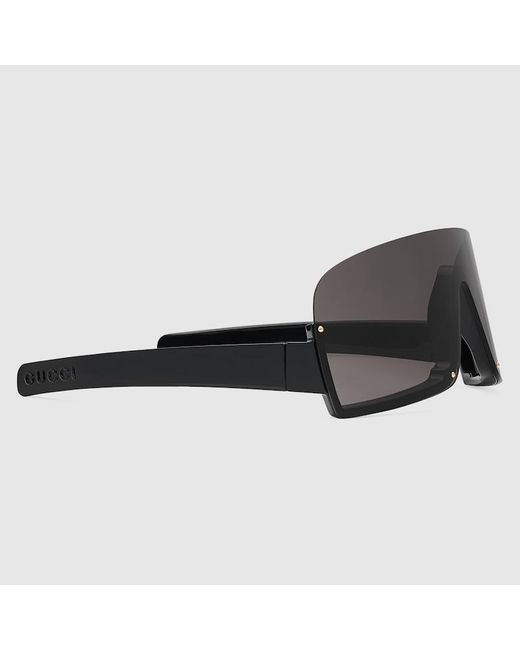 Gucci Gray Mask-shaped Frame Sunglasses