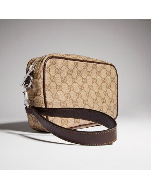 Gucci Brown Essence Classic Small Pouch for men