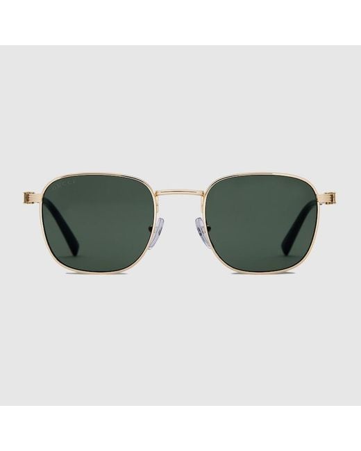 Gucci Brown Round Frame Sunglasses for men