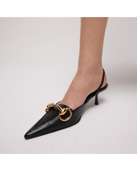Gucci Black Boulevard Slingback Pump, Uk