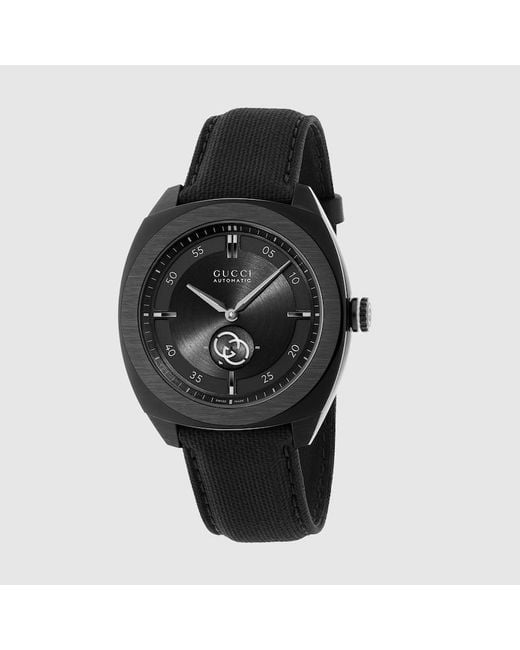 Gucci Black Interlocking Watch, 41Mm, Steel for men