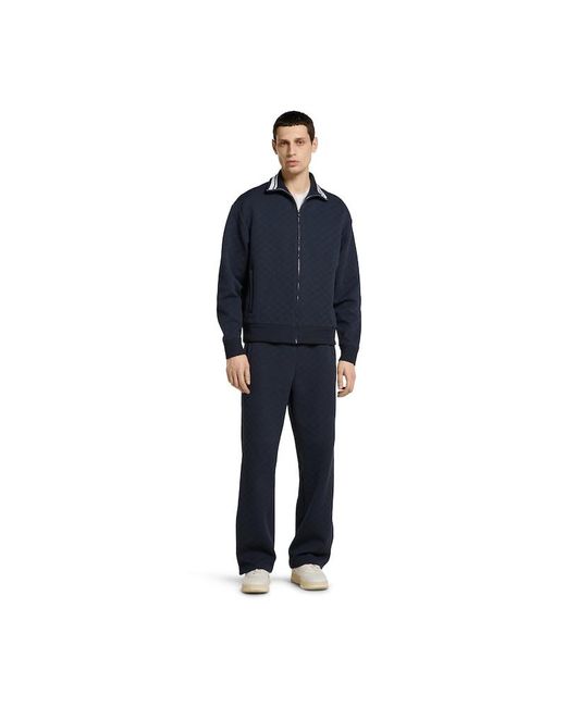 Gucci Blue Gg Technical Jersey Zip Jacket for men