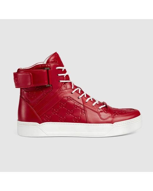 Gucci Red Signature High-top Sneaker for men