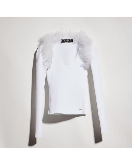 Gucci White Rib Viscose Tank Top With Cardigan, Size Xxl, Ready-To-Wear