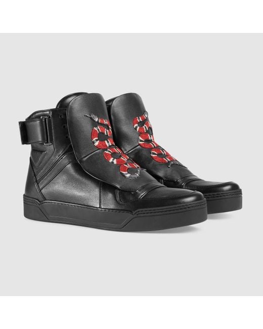 gucci high top snake sneakers