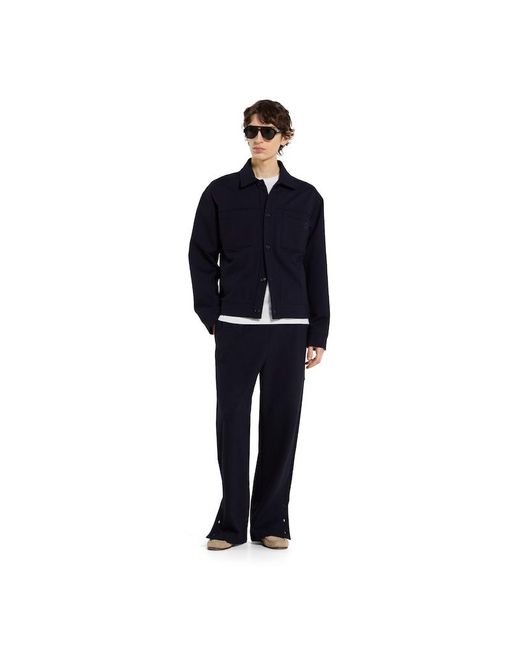 Gucci Blue Cotton Jersey Leisure Pants With Embroidery for men