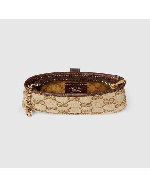 Gucci Natural Jackie Zip Key Pouch