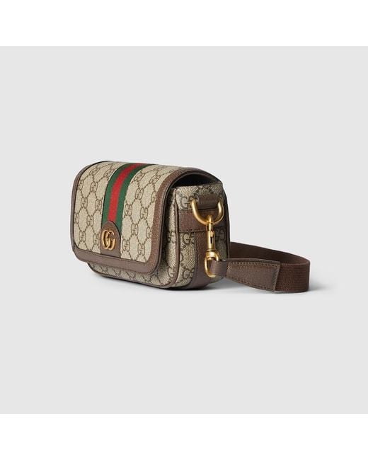 Gucci Brown Ophidia Super Mini Shoulder Bag