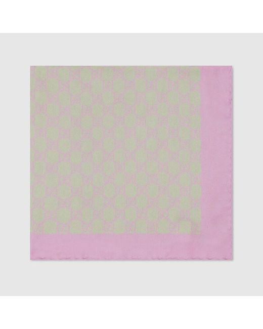 Gucci Purple Gg Silk Twill Bandana
