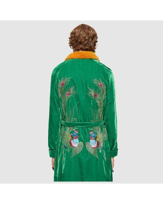 mens embroidered dressing gown Mens Dressing Gown Pure Silk Black | Derek Rose main image 0