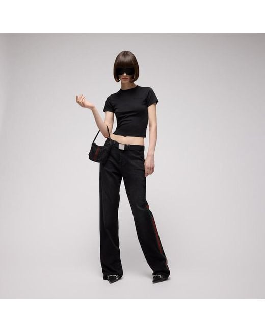 Gucci Black Belt With Rectangular Buckle, Size 100 for men