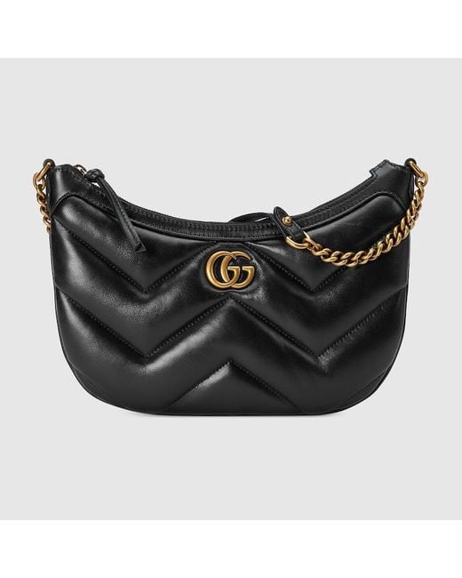 Gucci Black GG Marmont Small Shoulder Bag