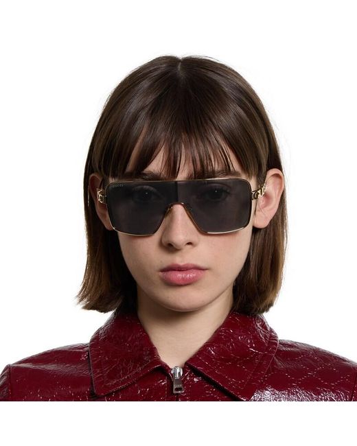 Gucci Blue Rectangular Frame Sunglasses