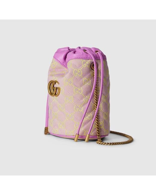 Gucci Pink GG Super Mini Bucket Bag