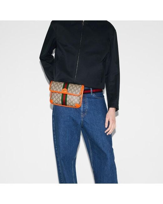Gucci Orange Ophidia GG Small Belt Bag for men