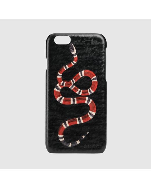 Goedkeuring Specimen Uit Gucci Snake Print Iphone 6 Case in Black | Lyst