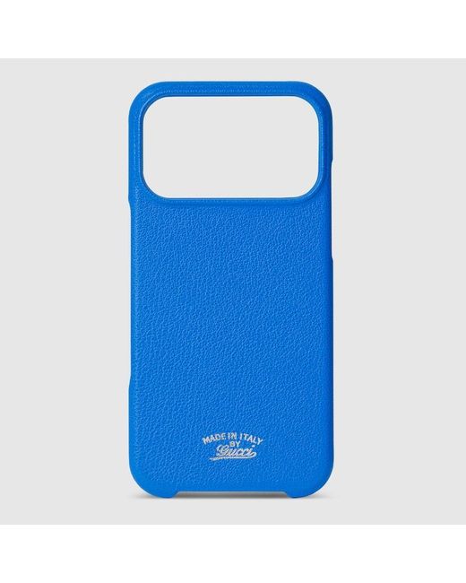 Gucci Blue Case For Iphone 17 Pro Max, Leather