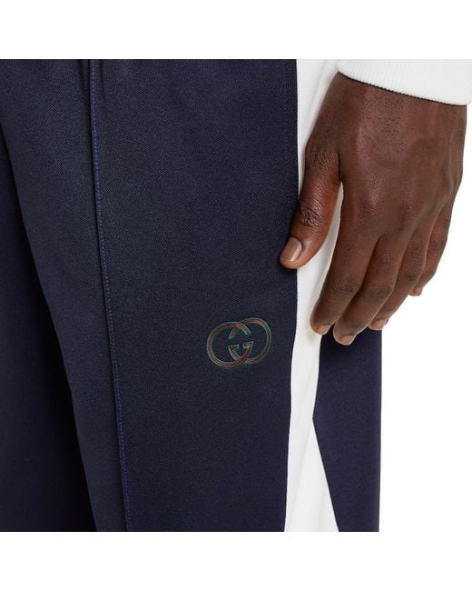 Gucci Blue Technical Jersey Sportswear Pants, Size M, Ready-To-Wear for men