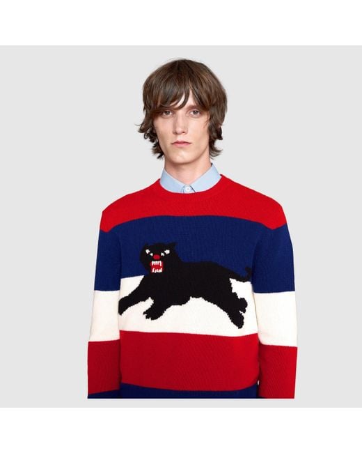 Gucci Wool Sweater With Jacquard 