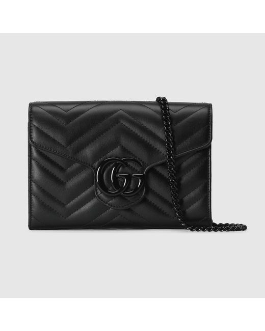 Gucci Black GG Marmont Matelassé Mini Bag