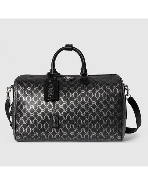 Bolsa De Viaje Con Gg Mediana Gucci de hombre de color Black