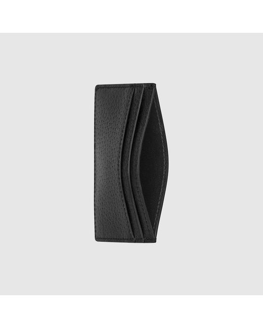 Gucci Black Leather Gg Marmont Card Holder for men