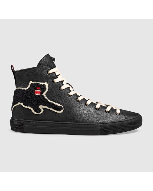 Gucci Multicolor Leather High-top With Panther for men