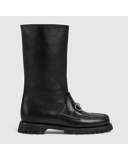 Gucci Black Boot With Horsebit, Size 36 It