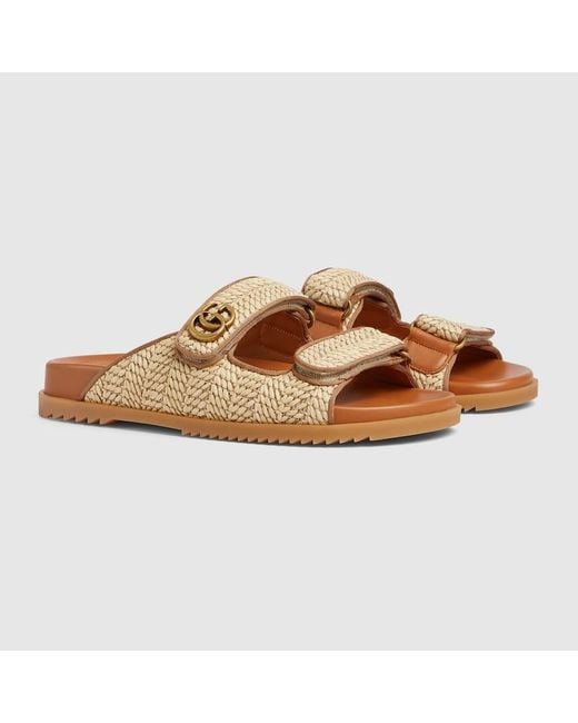 Gucci Brown Sandal With Double G