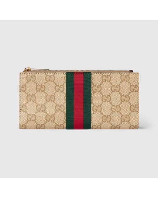 Gucci Natural Long Wallet With Web
