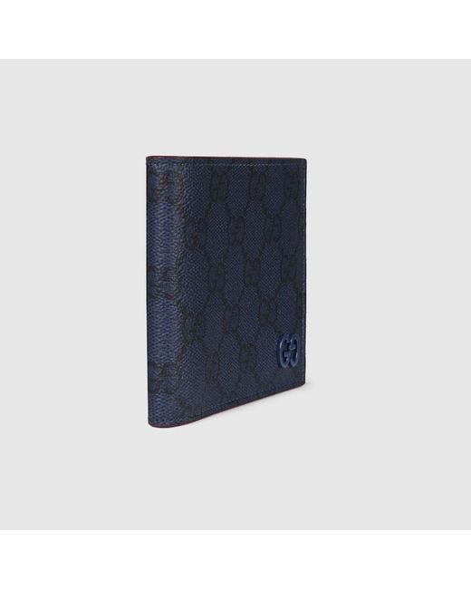 Gucci Blue Bordeaux Interior Gg Bi-Fold Wallet for men