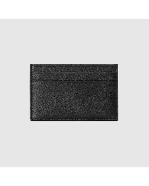 Gucci Black Leather Gg Marmont Card Holder for men