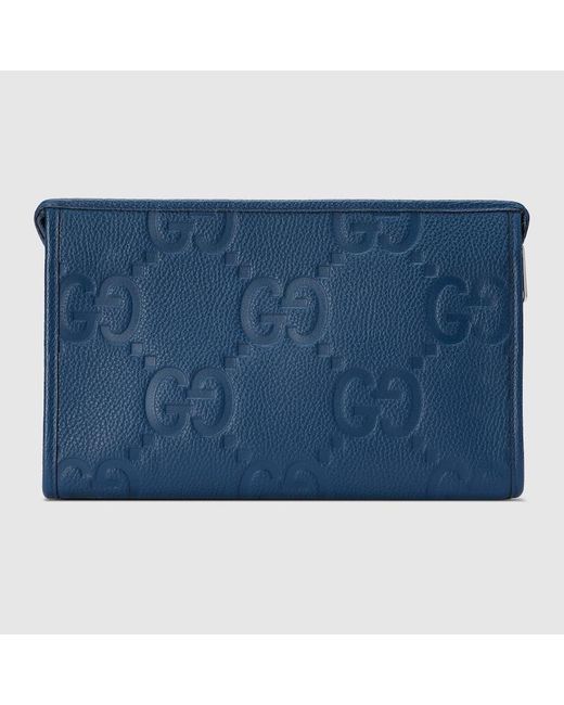 Gucci Blue Jumbo GG Pouch for men
