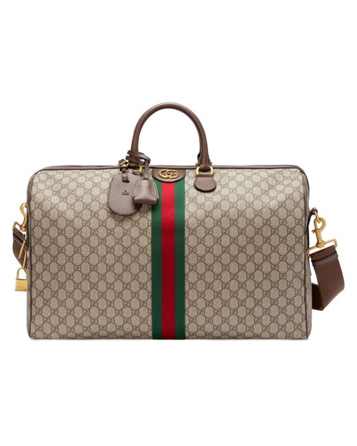Gucci Canvas Ophidia GG Large Carryon Duffle in Beige (Brown) for Men