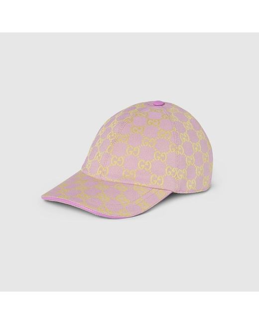Gorra de Béisbol de Lona GG Gucci de hombre de color Pink