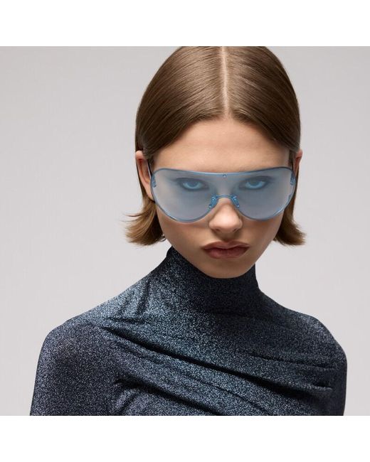Gucci Blue Mask Frame Sunglasses