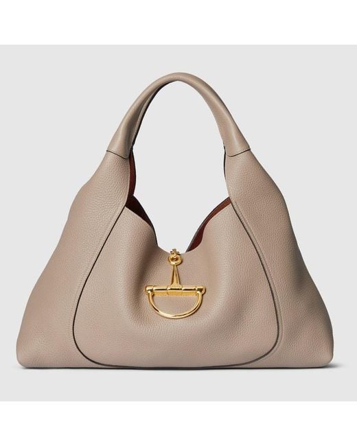 Gucci Natural Softbit Maxi Shoulder Bag