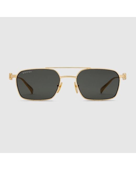 Occhiali Da Sole Rettangolari di Gucci in Brown